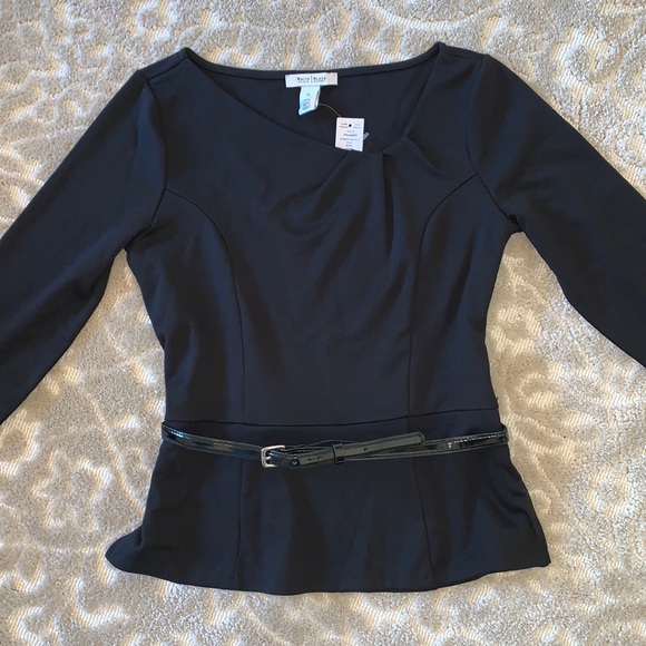 White House Black Market Tops - White House Black Market Shirt 3/4 Sleeve - Size M - Black